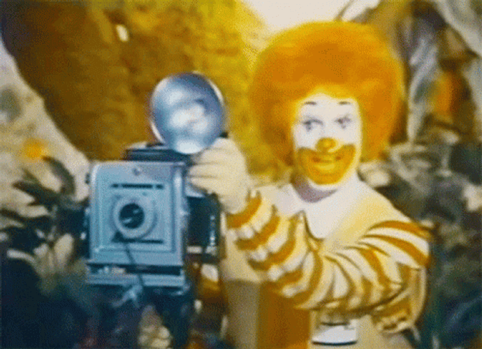 Hamburglar Ronald Mcdonald Taking Picture GIF