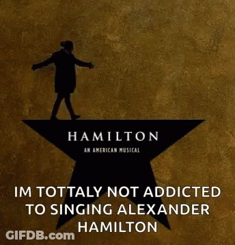 Hamilton Poster With Man Silhouette GIF