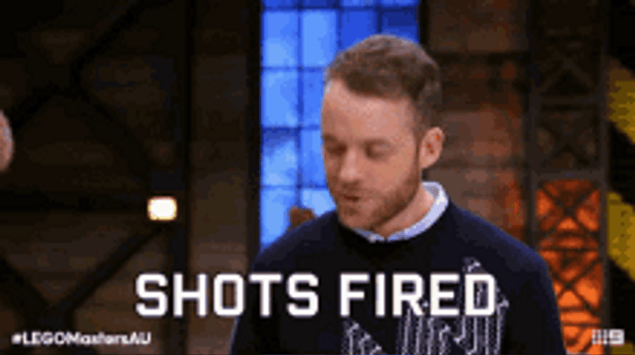 Hamish Blake Shots Fired As Lego Master GIF