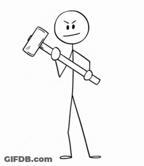 Hammer Time Stick Figure GIF