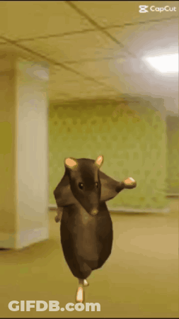 Hamster Dancing With Cop Cut Caption GIF