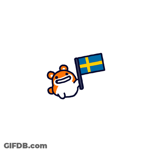 Hamster Holding Flag With Cross GIF