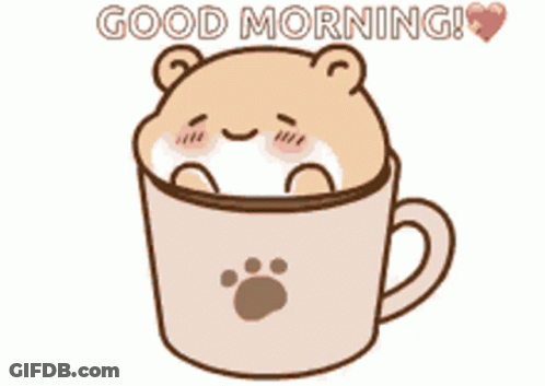 Hamster In Cup Of Coffee Good Morning GIF