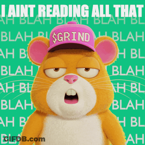 Hamster In Pink Hat Saying Grind GIF