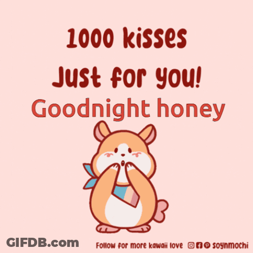 Hamster Saying 1000 Kisses Just For You GIF