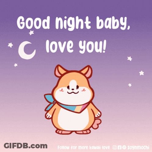 Hamster Saying Good Night Baby C Love You GIF