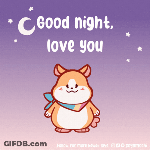 Hamster Saying Good Night Love You GIF