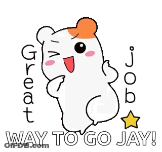 Hamster Saying Great Job Way To Go Jay GIF