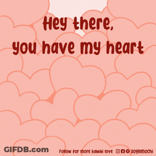 Hamster Saying Hey There You Have My Heart GIF
