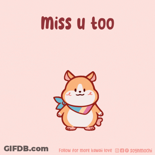 Hamster Saying Miss U Too GIF