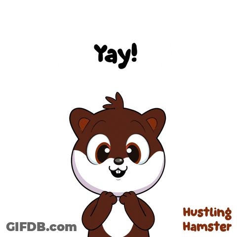 Hamster Saying Yay And Hustling GIF