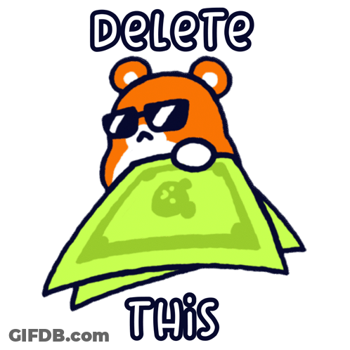 Hamster Wearing Sunglasses Holding Money GIF
