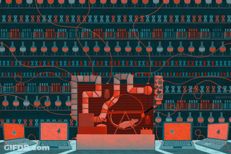 Hamster Wheel Tech Addiction Art GIF