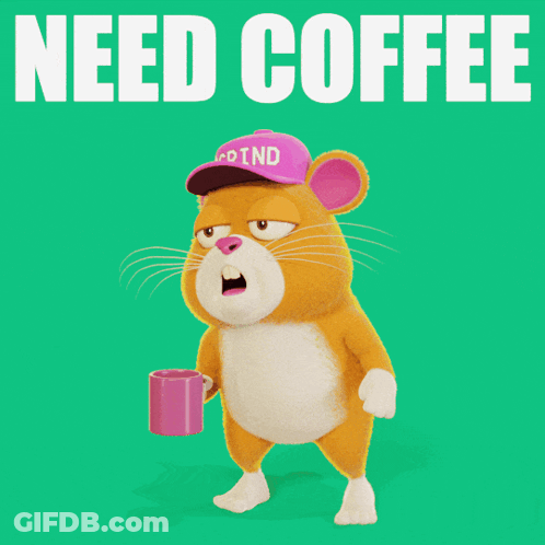 Hamster With Pink Hat Saying Grind GIF