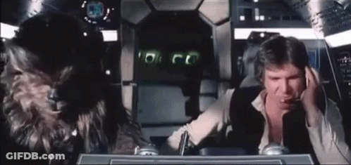 Han Solo And Chewbacca In Spacecraft Cockpit GIF