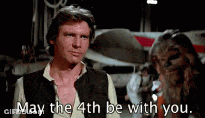 Han Solo And Chewbacca Saying May The 4Th GIF