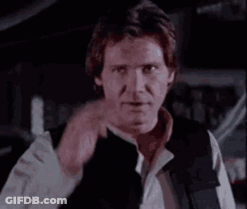 Han Solo Funny Face Hand On Head GIF