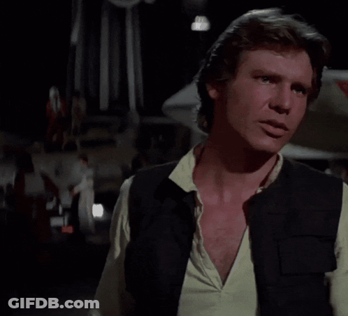 Han Solo Saying May The Force Be With You GIF