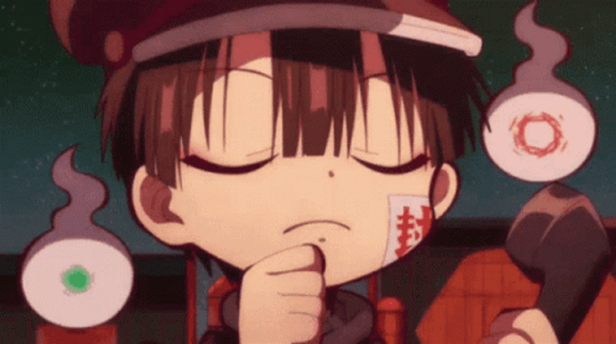 Hanako Kun Clearing Throat GIF