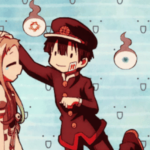 Hanako Kun Patting Nene Yashiro GIF