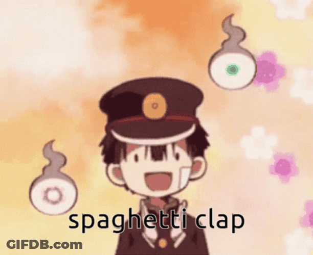 Hanako -Kun Spaghetti Clap GIF