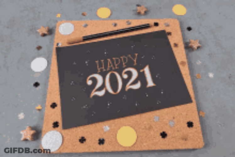 Hand Calligraphy Artwork Happy 2021 GIF