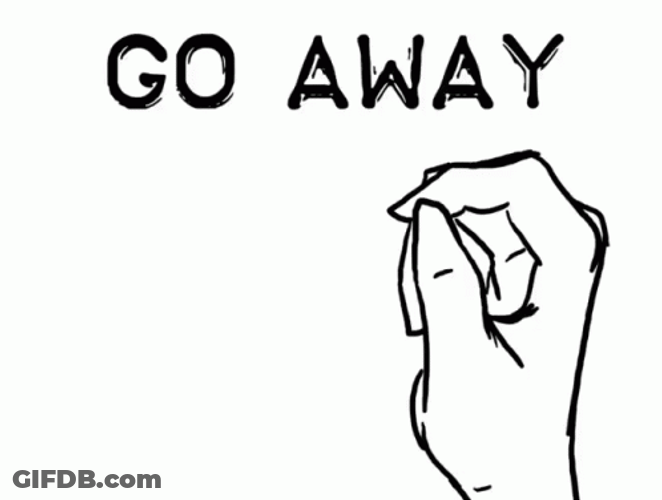 Hand Gesture Go Away GIF