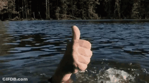 Hand Giving Thumbs Up In Water GIF