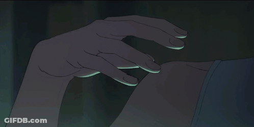 Hand Holding Arm GIF