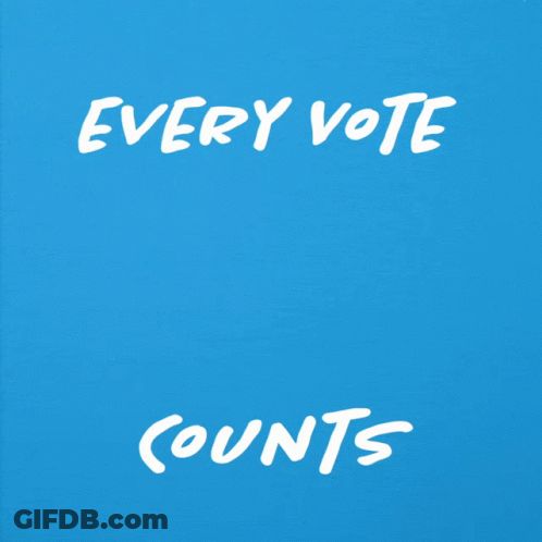 Hand Holding Ballot Every Vote Counts GIF