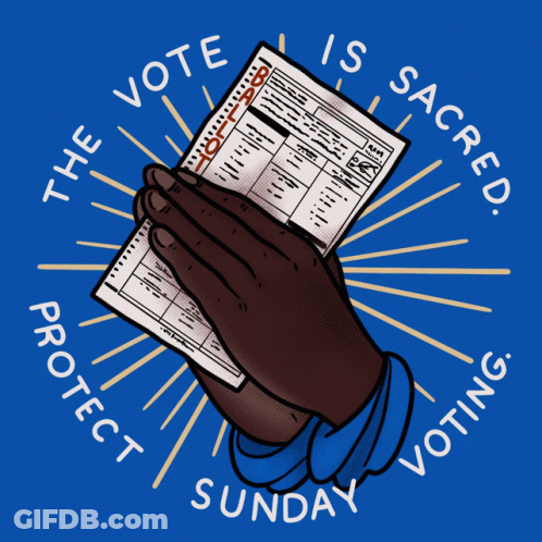Hand Holding Ballot The Vote Is Sacred GIF