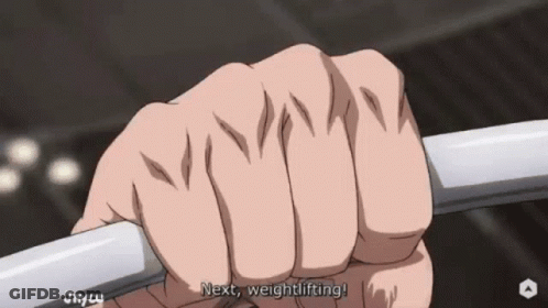 Hand Holding Barbell Next Weightlifting GIF
