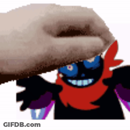 Hand Holding Cartoon Character With Red Scarf GIF