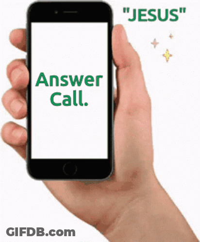 Hand Holding Cellphone Answer Call GIF