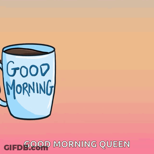 Hand Holding Coffee Cup Saying Good Morning GIF