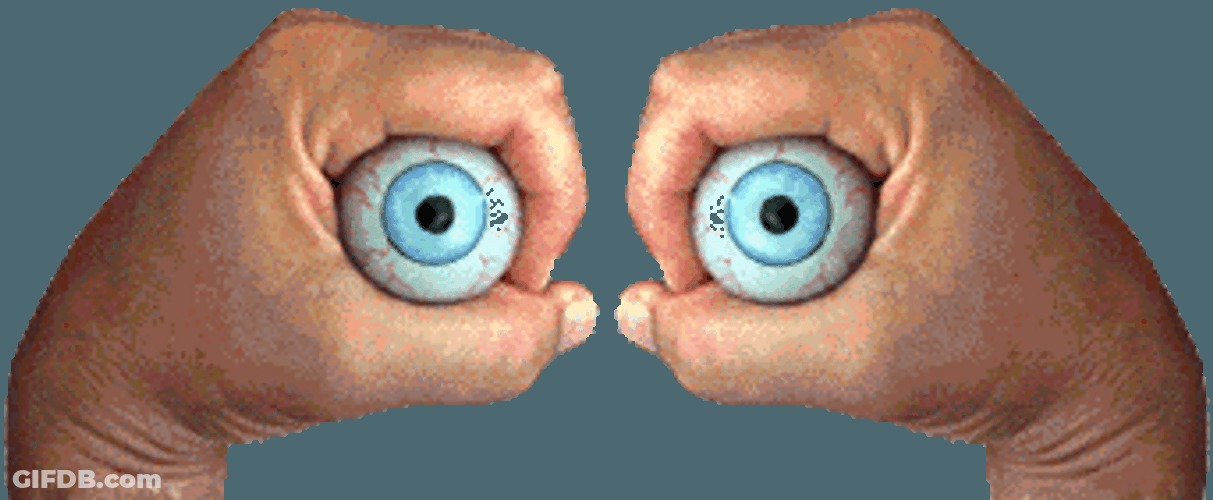 Hand Holding Eyes GIF