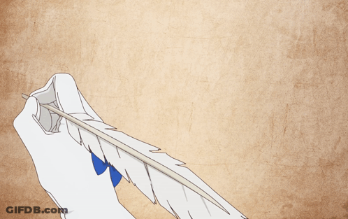 Hand Holding Feather Writing Michigan GIF