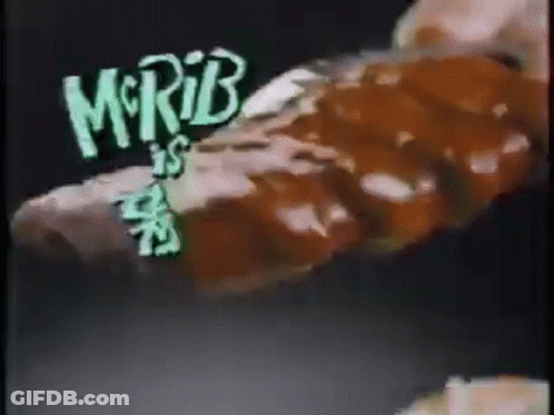 Hand Holding Food Saying Mr. Rib GIF