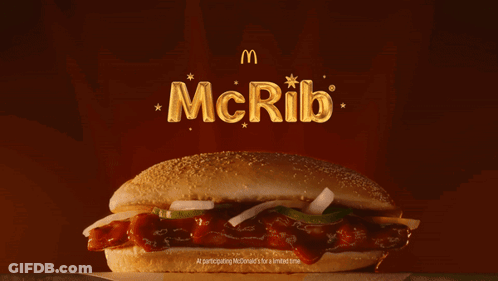 Hand Holding Food Saying Mr. Rib GIF