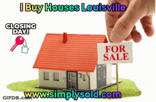 Hand Holding For Sale Sign In Front Of House GIF