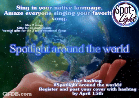 Hand Holding Globe Spotlight Around The World GIF