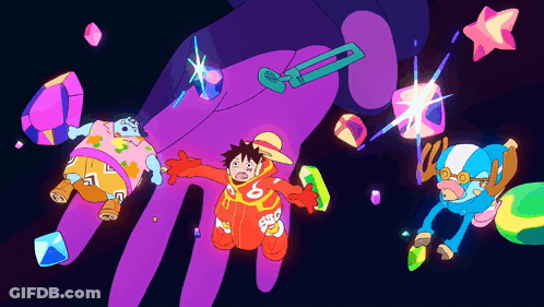 Hand Holding Monkey D Luffy GIF