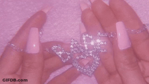 Hand Holding Necklace Saying Thank You Boost For The GIF