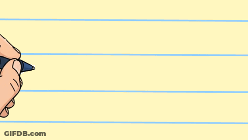Hand Holding Pen Writing Left GIF