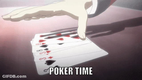 Hand Holding Playing Cards Poker Time GIF