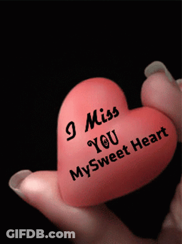 Hand Holding Red Heart I Miss You Sweet Heart GIF