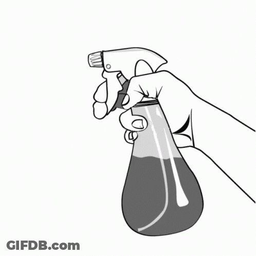 Hand Holding Spray Bottle No GIF