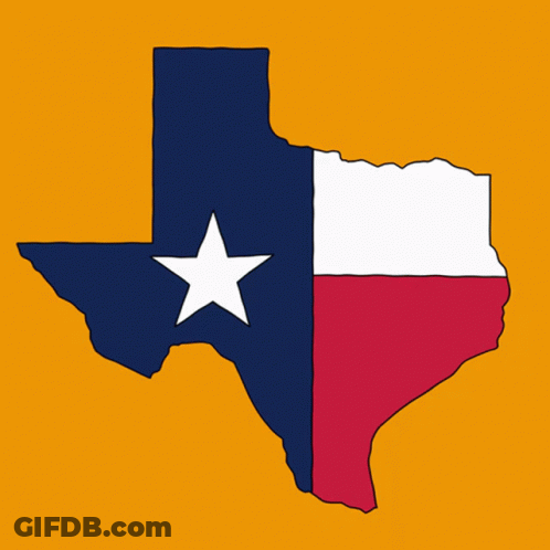 Hand Holding Texas Map With Star GIF