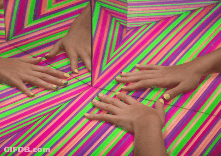 Hand In The Mirror GIF
