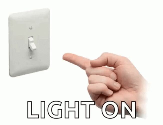 Hand Light On Switch GIF